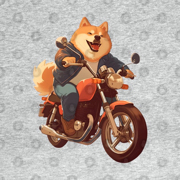 Cool dog riding motorbike by AestheticsArt81